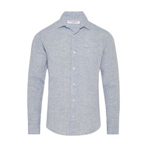 Orlebar Brown Giles Linen Navy/White  Shirt S NWT